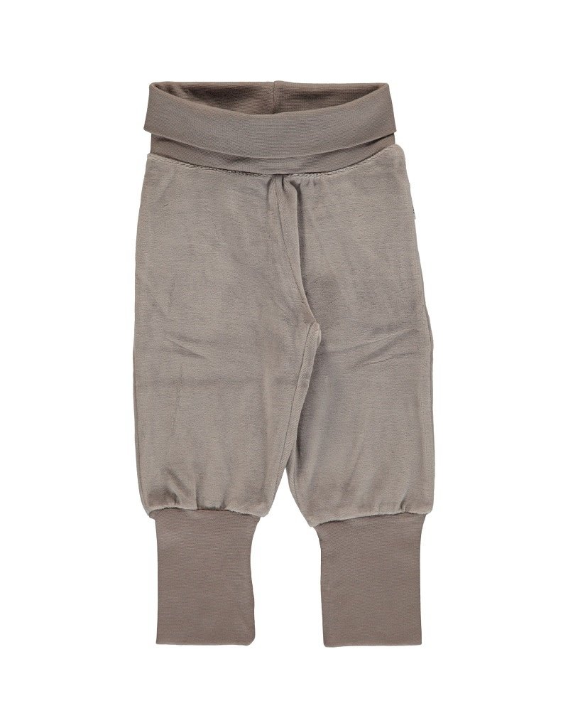 Maxomorra Maxomorra - Pants rib velour, light grey melange (0-2j)