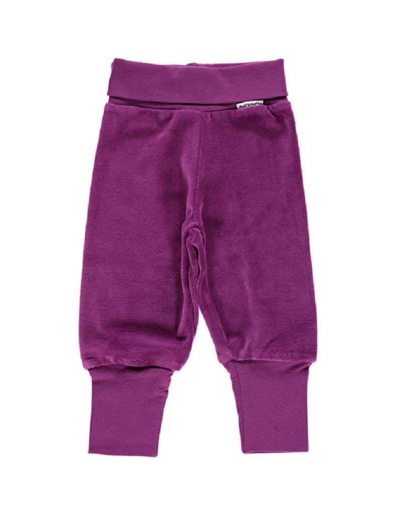 Maxomorra Maxomorra - Pants rib velour, purple (0-2j)