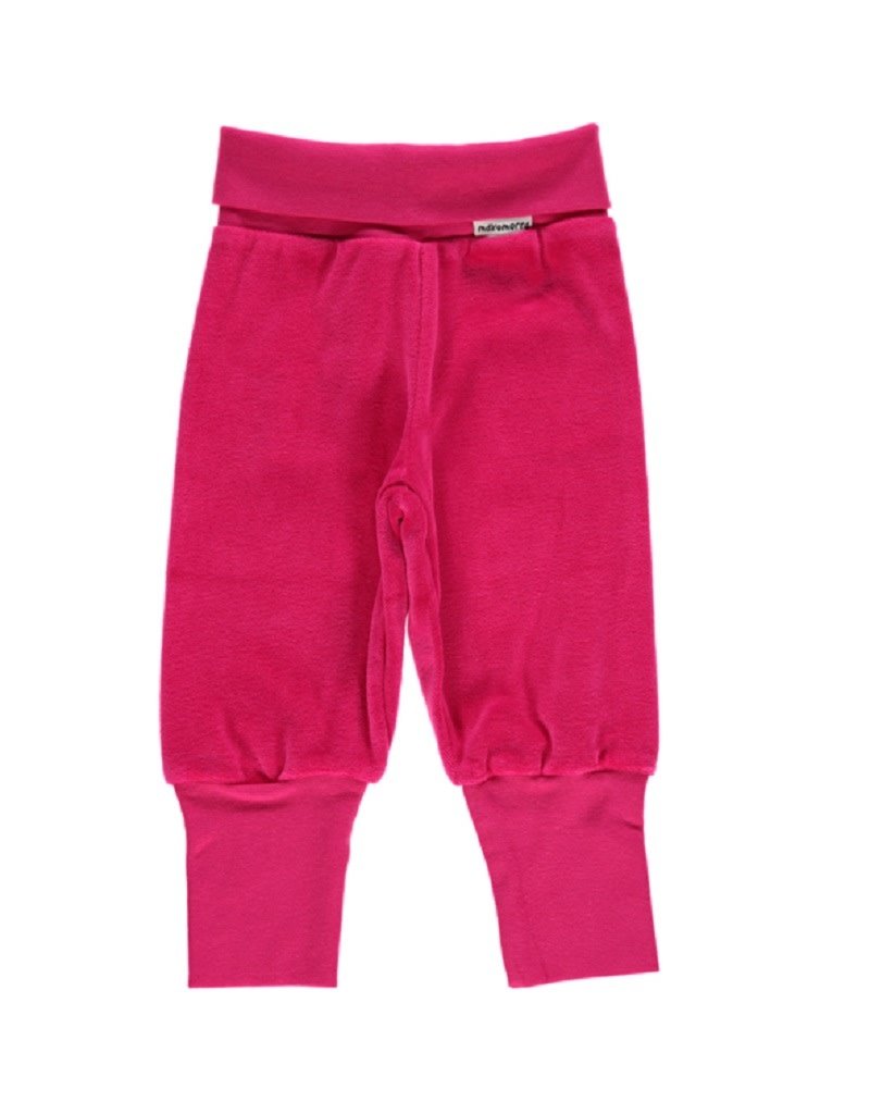 Maxomorra Maxomorra - Pants rib velour, cerise (0-2j)