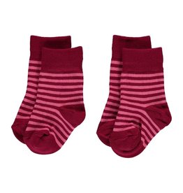 Maxomorra Kousen, 2-pack, pink stripes (0-2j)