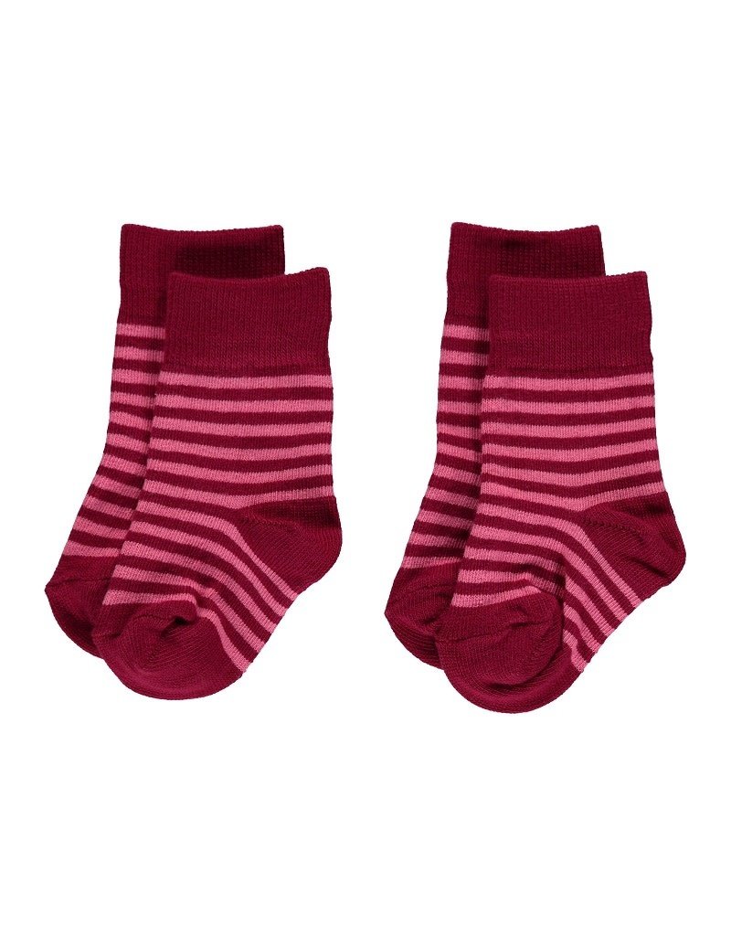 Maxomorra Maxomorra - kous, 2-pack, pink stripes (0-2j)