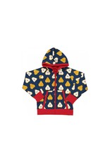 Maxomorra Maxomorra - Cardigan Hood Reversible GARDEN PEAR (0-2j)