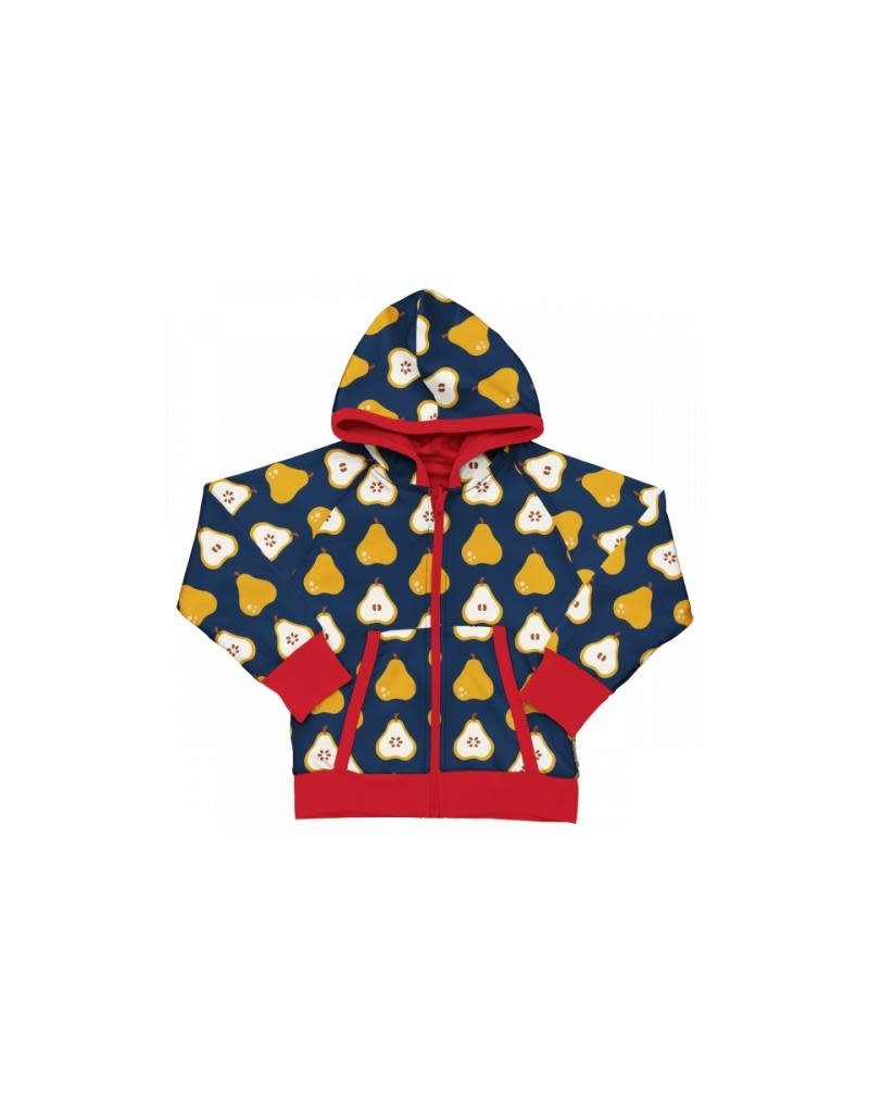 Maxomorra Maxomorra - Cardigan Hood Reversible GARDEN PEAR (0-2j)