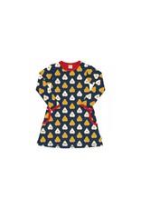 Maxomorra Maxomorra - Dress LS GARDEN PEAR (0-2j)