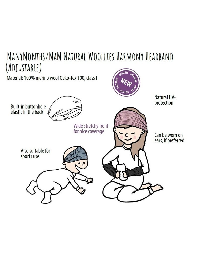 ManyMonths ManyMonths - Harmony headband, Pea purée (0-2j)