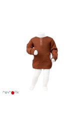 ManyMonths ManyMonths - Henley long sleeve T-shirt with pockets, Potter's Clay (3-16j)