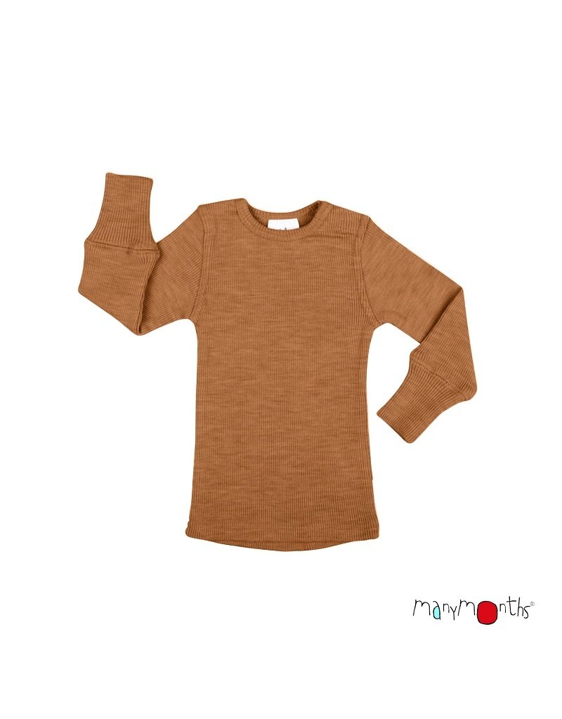 ManyMonths ManyMonths - Shirt long sleeve, Potter's clay (3-16j)