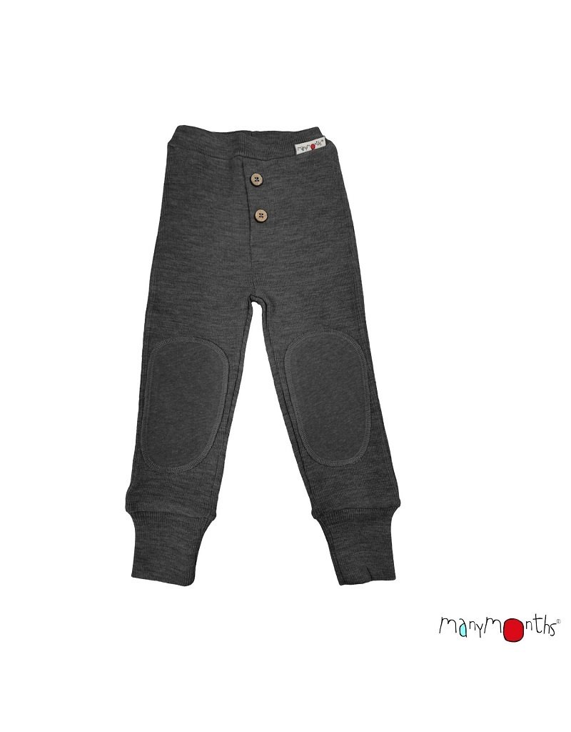 ManyMonths ManyMonths - Baby joggers with knee patches, Foggy black (0-2j)