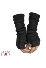 MaM MaM - Long fingerless mittens, Foggy Black