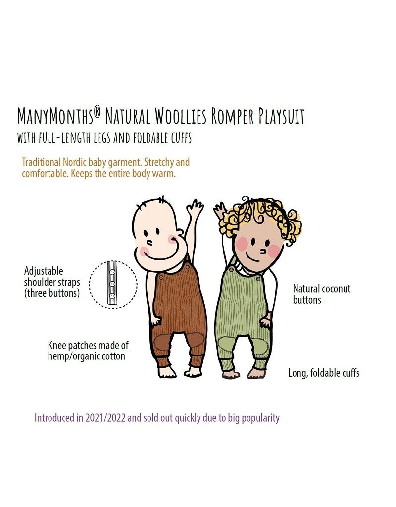 ManyMonths ManyMonths - Romper playsuit, Potter's clay (0-2j)