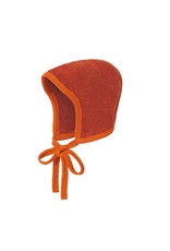 Disana Disana - Knitted bonnet, orange/bordeaux (0-2j)