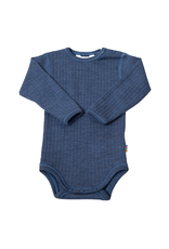 Joha Joha - Body ls basic, wool, blue melange (0-2j)