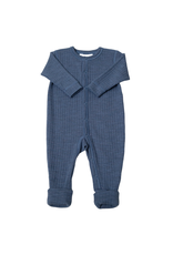 Joha Joha - Nightsuit 2in1 foot basic, blue melange (0-2j)