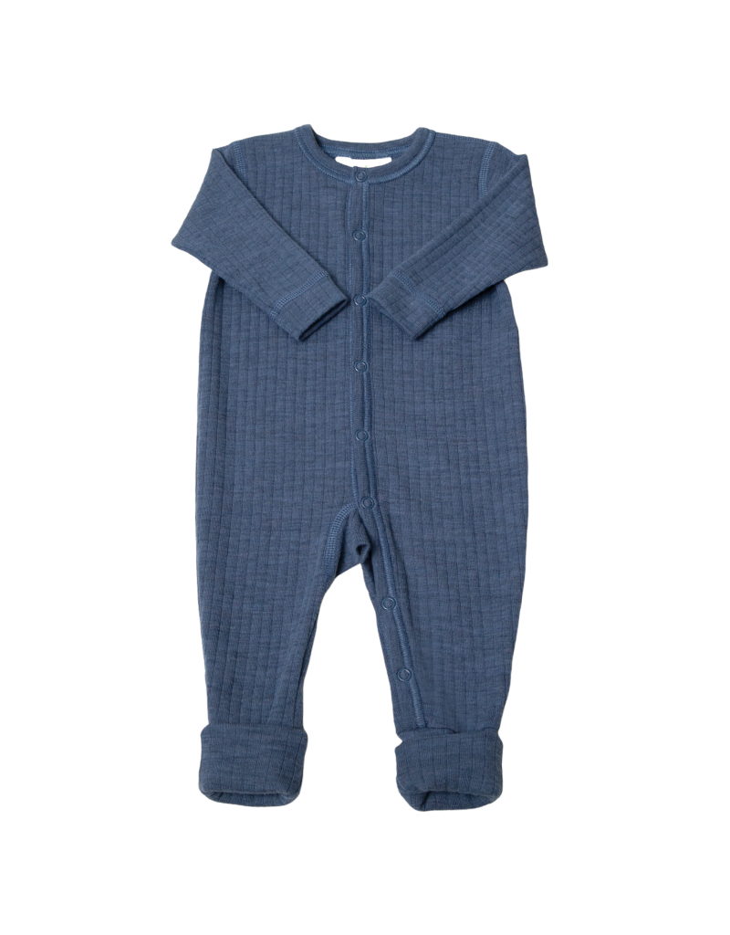 Joha Joha - Nightsuit 2in1 foot basic, blue melange (0-2j)