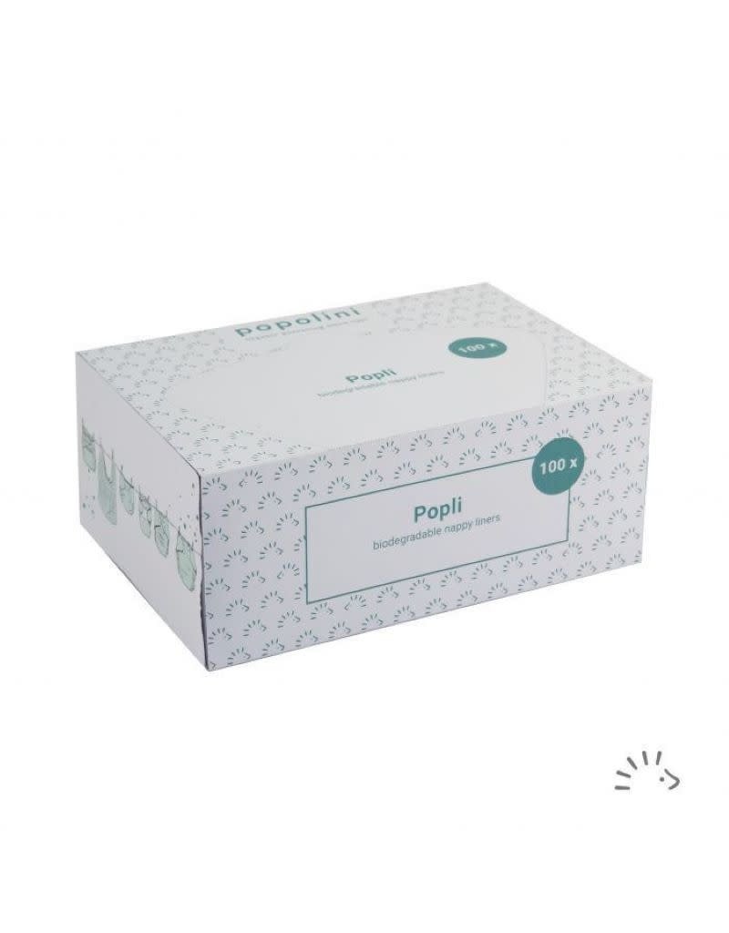 Popolini Popolini - Popli box, biodegradable nappy liners, 100 stuks