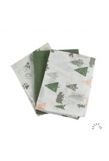 Popolini Popolini - Muslin organic cotton 70x70cm, 3-pack, camping day