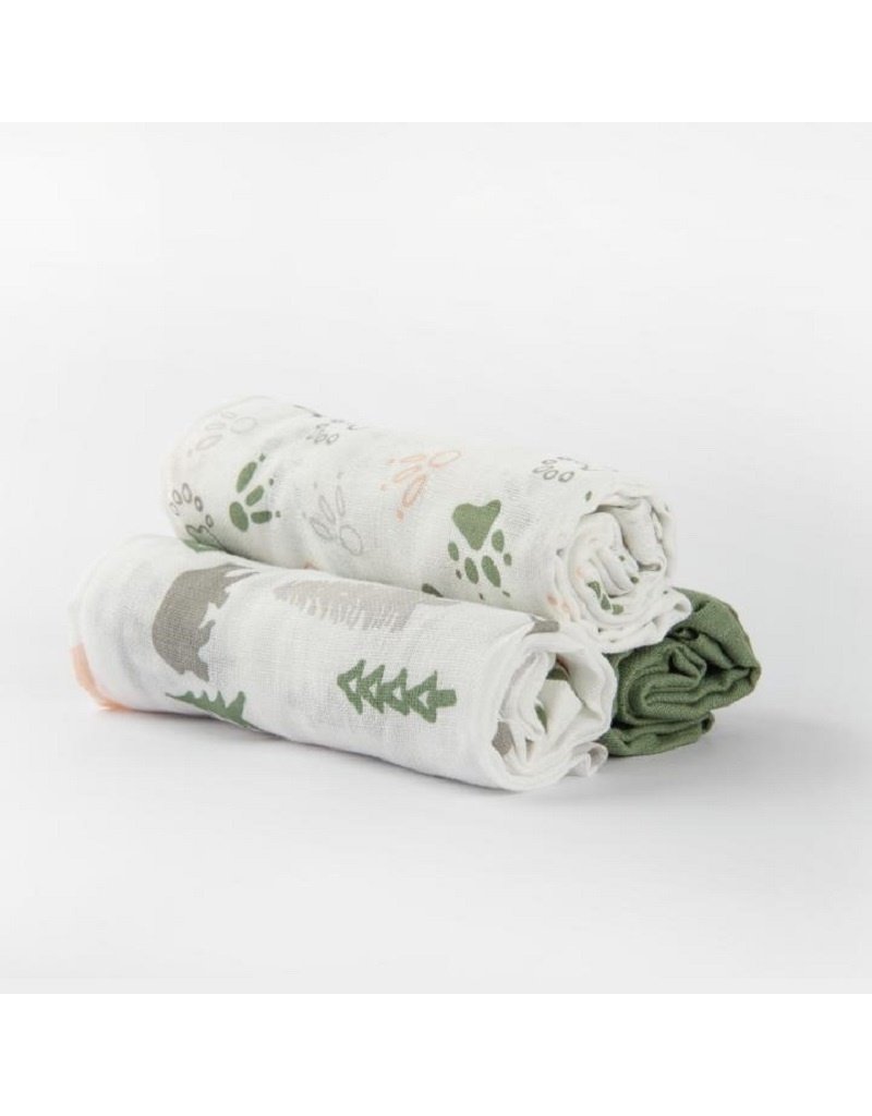 Popolini Popolini - Muslin organic cotton 70x70cm, 3-pack, camping day