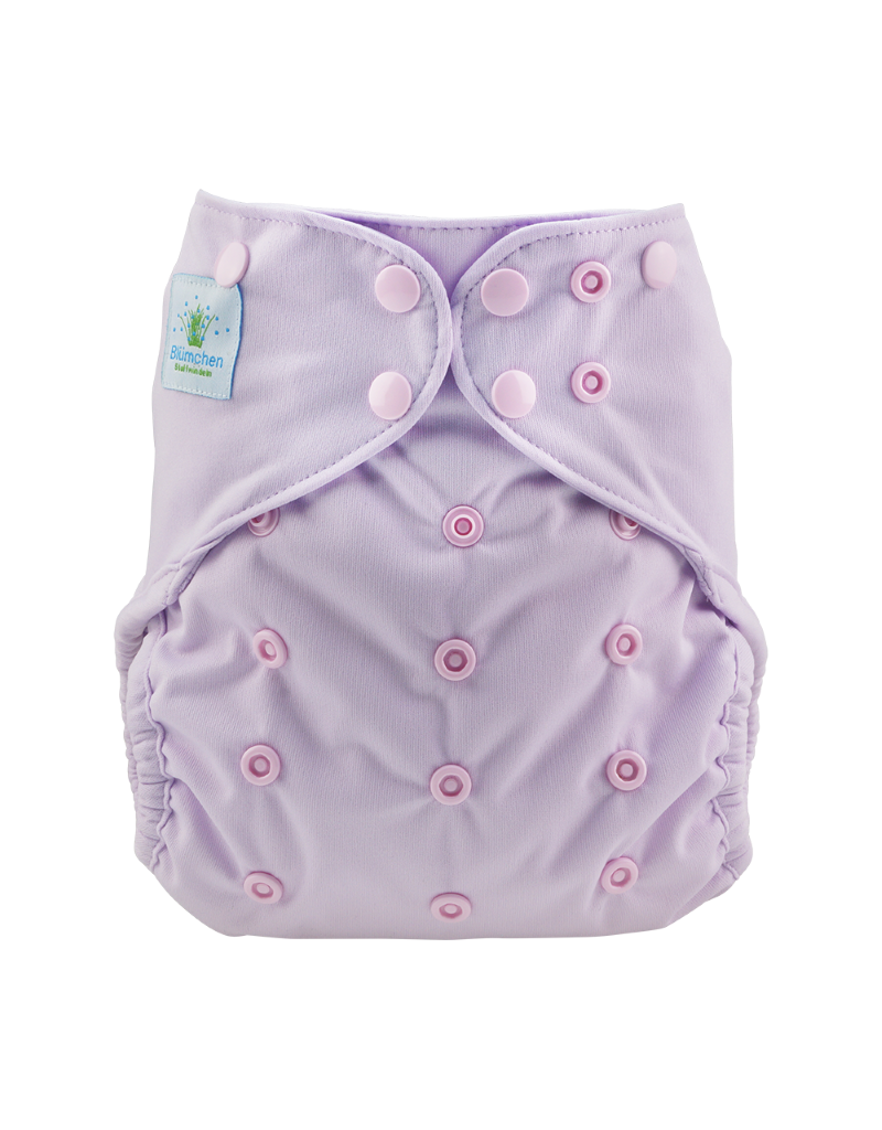 Blümchen Blümchen - Diaper cover OneSize PUL YKK snaps, lilac