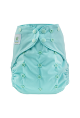 Blümchen Blümchen - Diaper cover OneSize PUL YKK snaps, turquoise