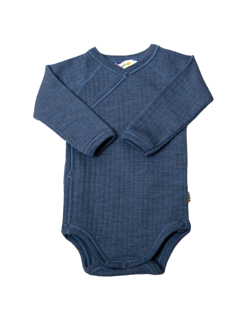 Joha Joha - Wrap-around body, wool, blue melange (0-2j)