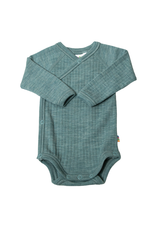 Joha Joha - Wrap-around body, wool, aqua melange (0-2j)