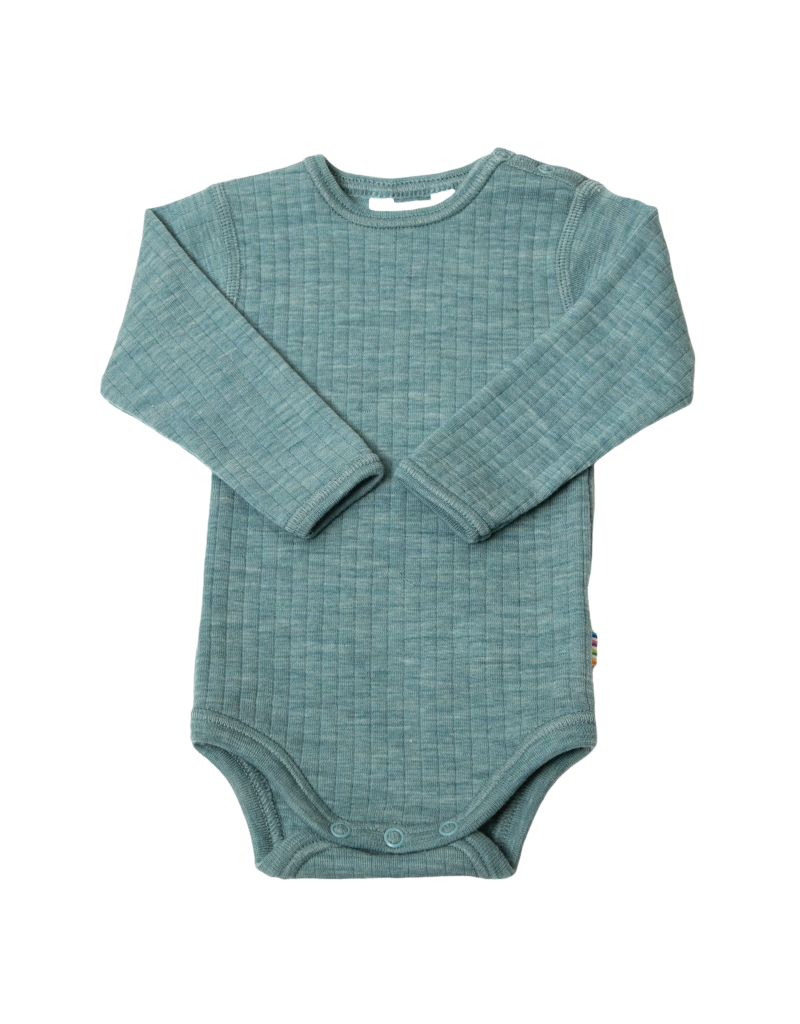 Joha Joha - Body ls basic, wool, aqua melange (0-2j)