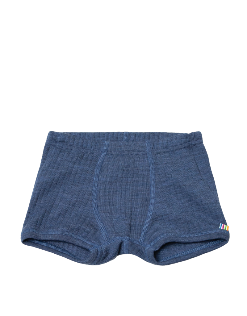 Joha Joha - Boxershorts basic, wool, blue melange (3-16j)