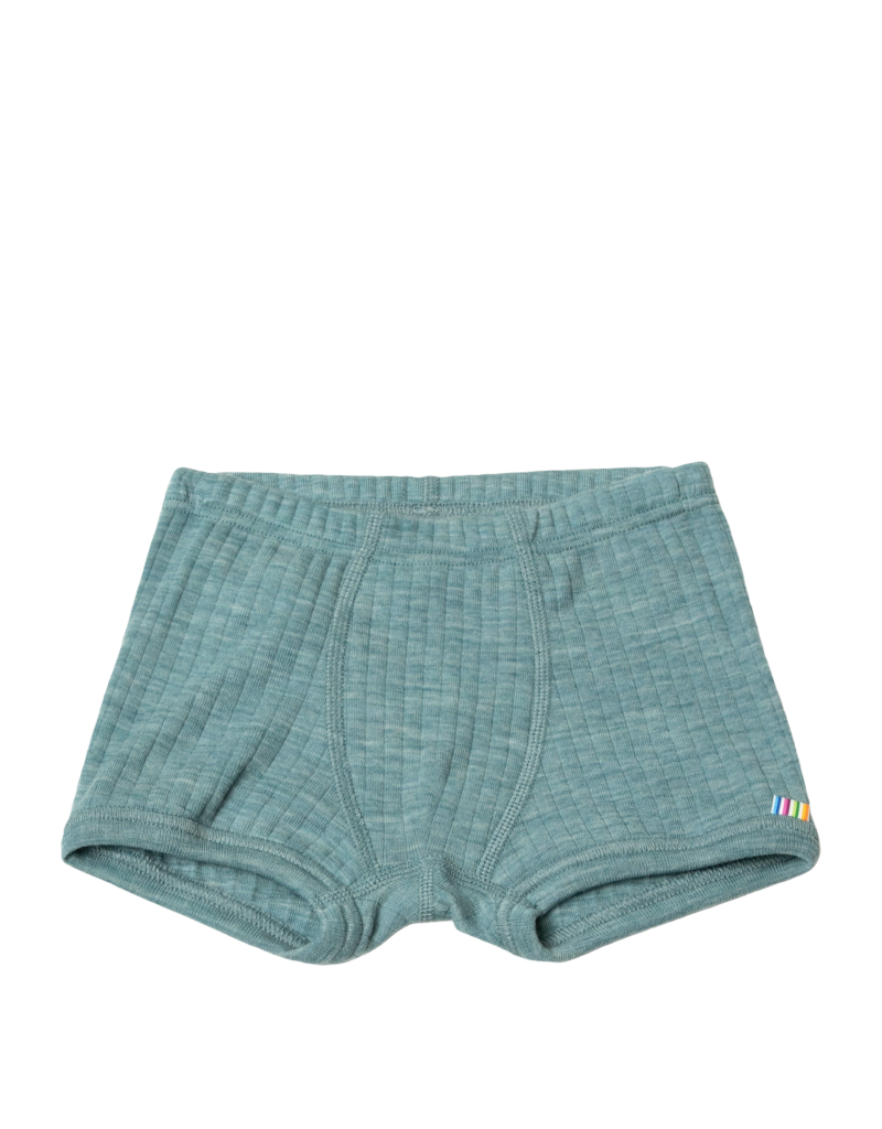 Joha Joha - Boxershorts basic, wool, aqua melange (3-16j)