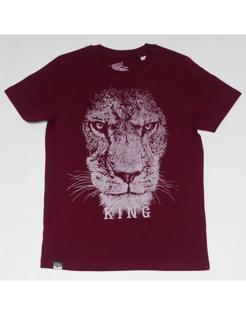 Lion of Leisure Lion of Leisure - T-shirt, lion king, burgundy