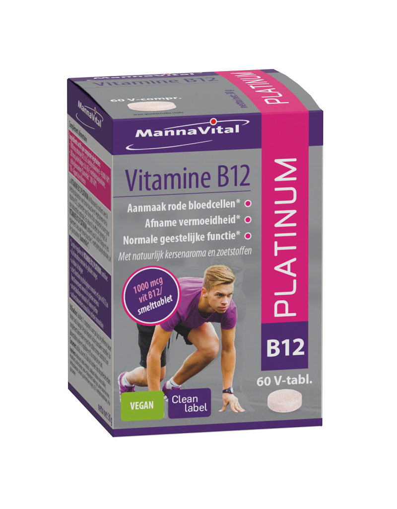 Mannavital Mannavital - Vitamine B12, 60 zuigtabletten