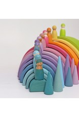 Grimm's Grimm's - Pastel rainbow friends, 12 stuks