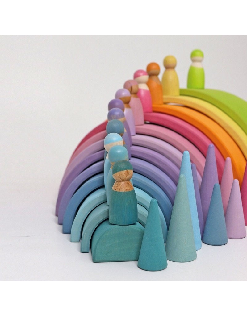 Grimm's Grimm's - Pastel rainbow friends, 12 stuks