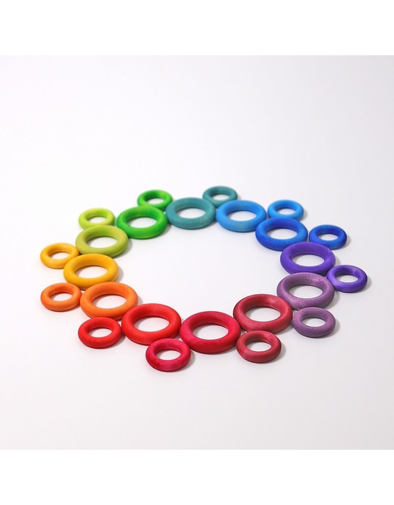 Grimm's Grimm's - Building Rings Rainbow, 24pcs