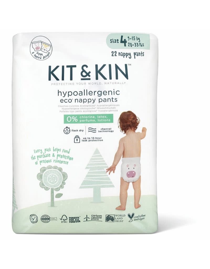 Kit & Kin Kit & Kin - Nappy pants size 4, 9-15kg, 22 stuks