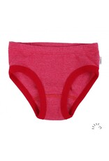 Iobio Iobio - Girl panties fine rib GOTS, red melange (3-8j)