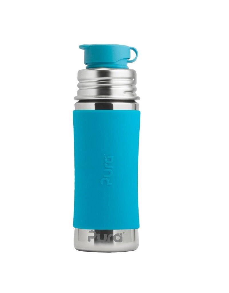 Pura Pura - Sport bottle with aqua sleeve, 325ml