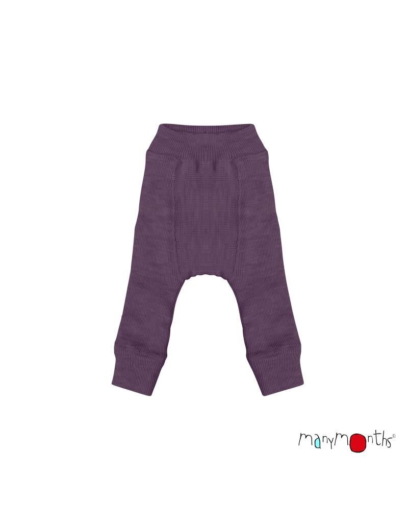 ManyMonths ManyMonths - Reversible longies, Dusty grape/toasted coconut (0-2j)