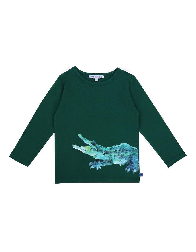 Enfant Terrible Enfant Terrible - shirt, groen, krokodillenprint (3-16j)