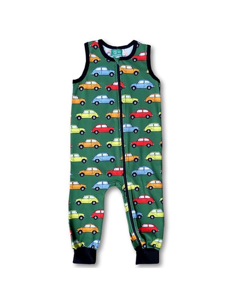 Naperonuttu Naperonuttu - playsuit, groen, auto's (0-2j)