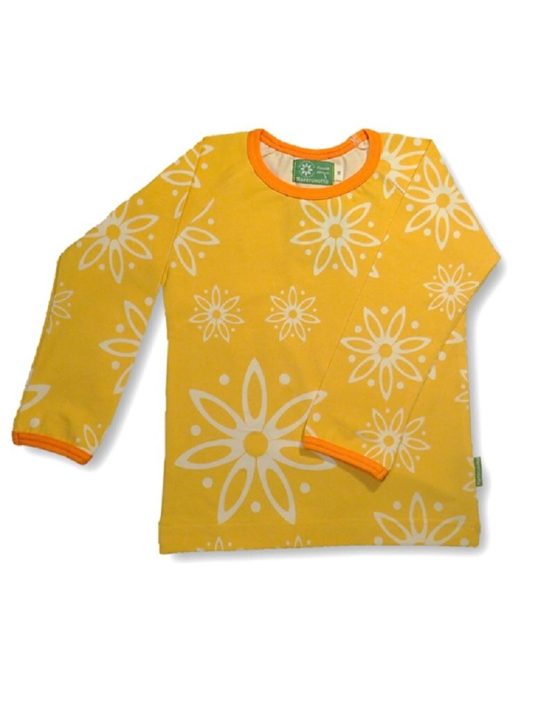 Naperonuttu Naperonuttu - shirt, geel, sterbloemen (0-2j)