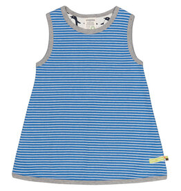 Loud+Proud Kleed met streepjes, cobalt/white (0-2j)