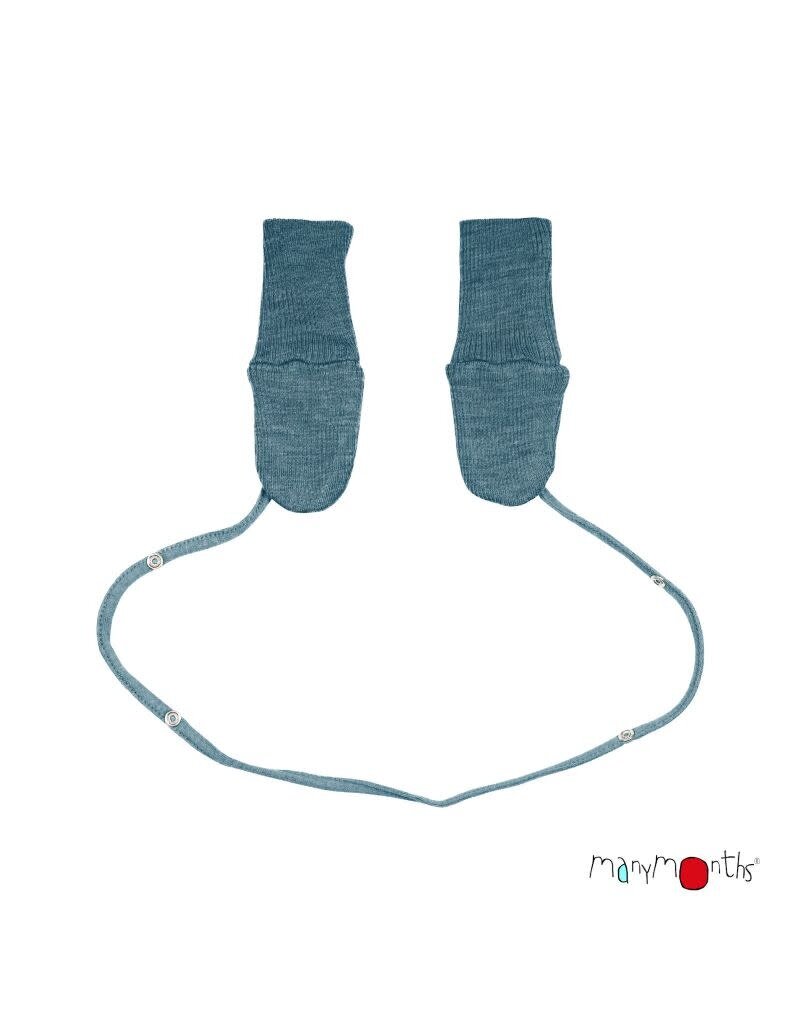 ManyMonths ManyMonths - Long Cuff Mittens with string, Sea Grotto (0-2j)