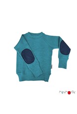 ManyMonths ManyMonths - Pullover with elbow patches, Sea Grotto (3-16j)