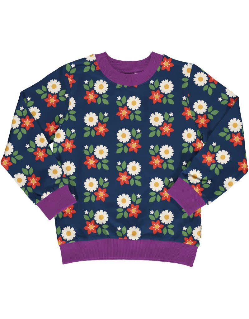 Maxomorra Maxomorra - Sweater Lined, Flowers (3-10j)