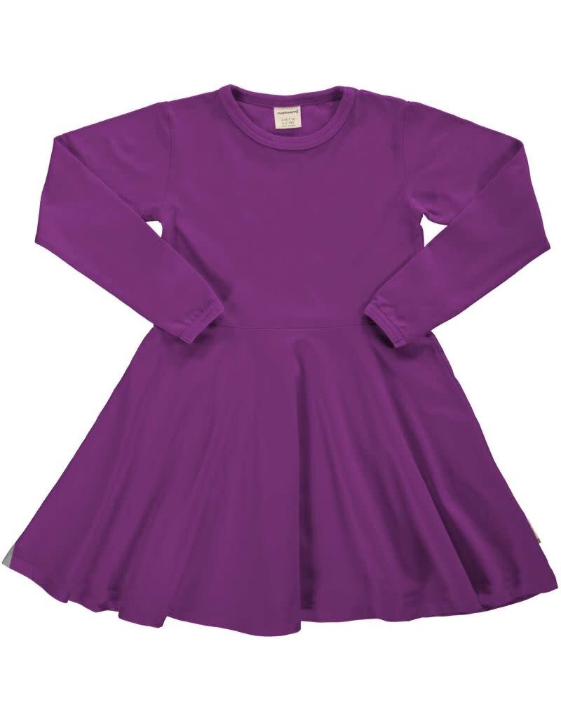 Maxomorra Maxomorra - Dress Circle LS, Solid Violet (3-10j)