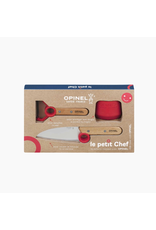 Opinel Opinel - Le petit Chef, 3 pcs set, red