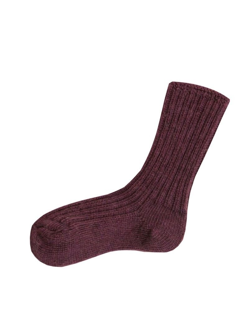 Joha Joha - Wool sock, aubergine (0-2j)