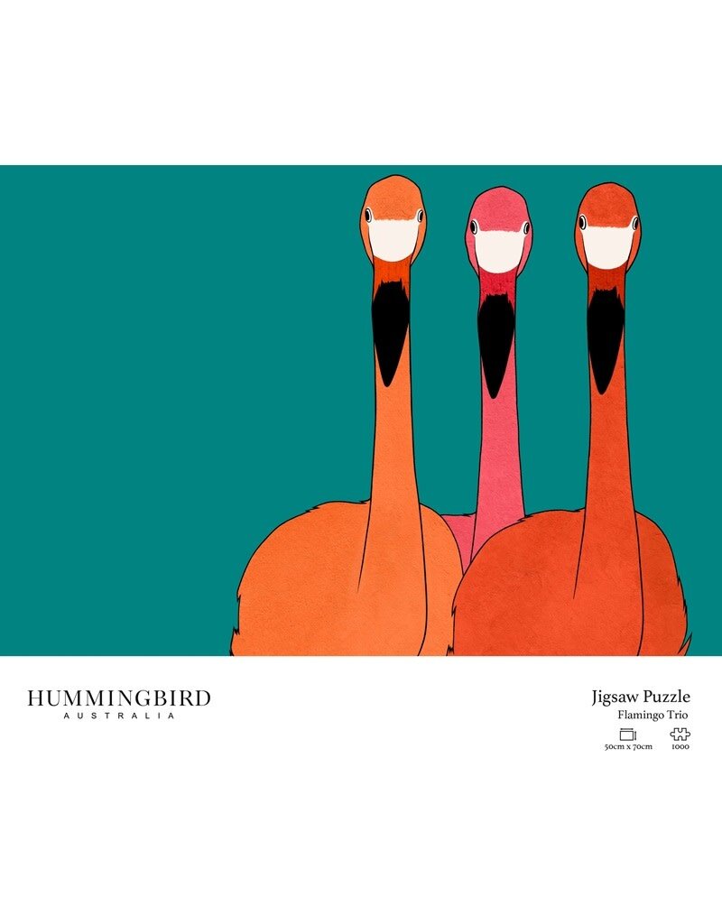 Hummingbird Hummingbird - Puzzle, Flamingo trio, 1000 stukken