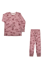 Joha Joha - Pyjama set, wool/bamboo, Rose print (3-16j)