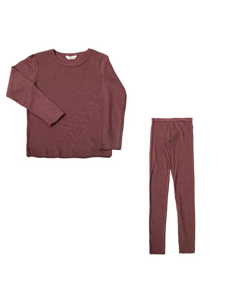 Joha Joha - Pyjama set, wool/silk, Bordeaux (3-16j)